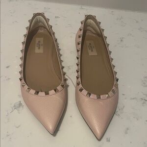 Valentino Blush Studded Flats size 41
